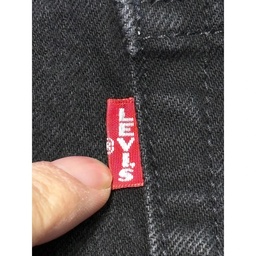 Levis 541‎ Premium Big E Athletic Taper Mens Black Denim Jeans 38x29